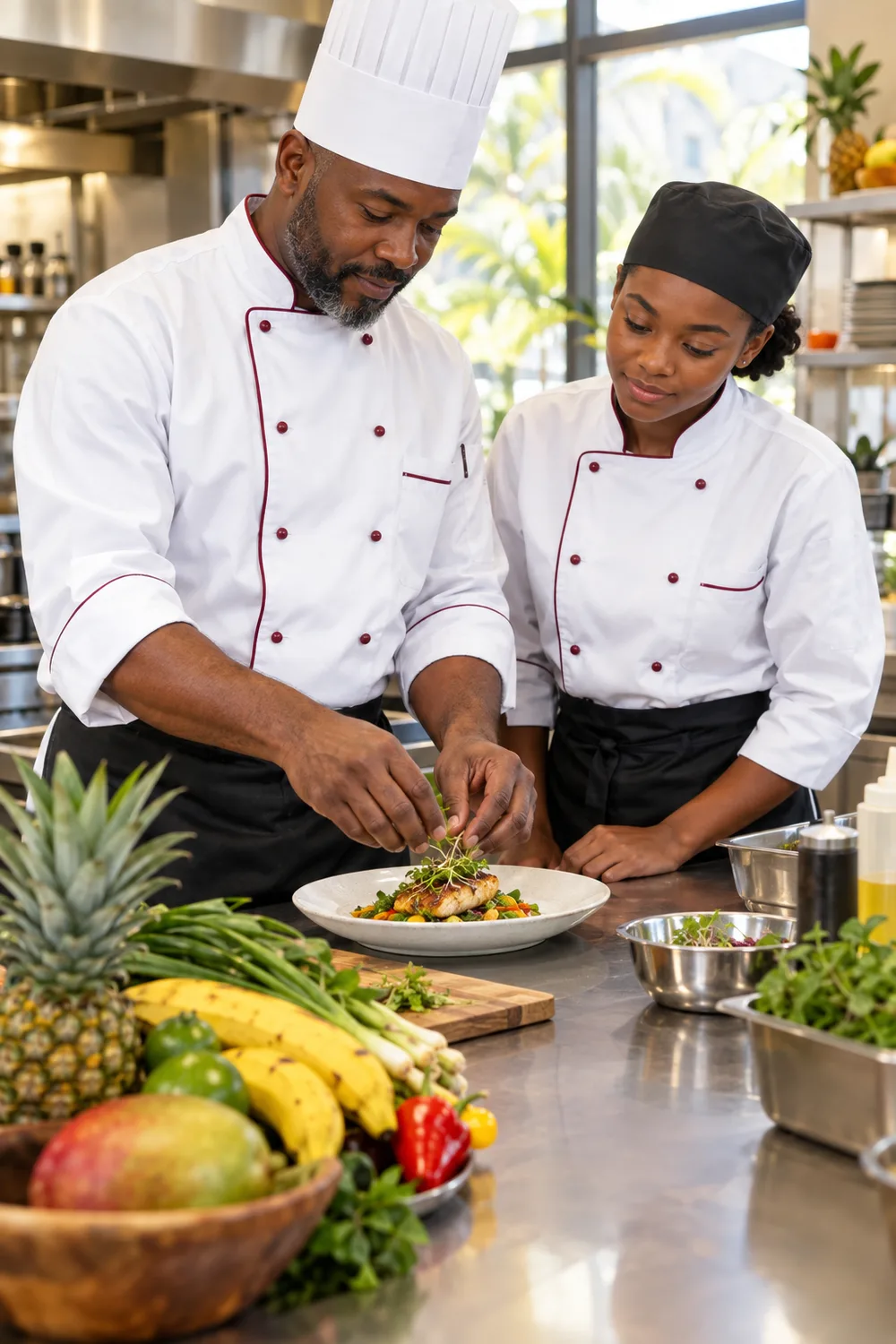 Hospitality and Tourism staff in J&J uniforms