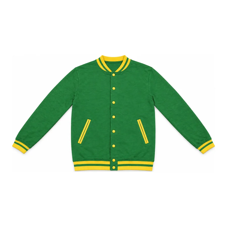 Green with yellow trim jacket made by J&J United