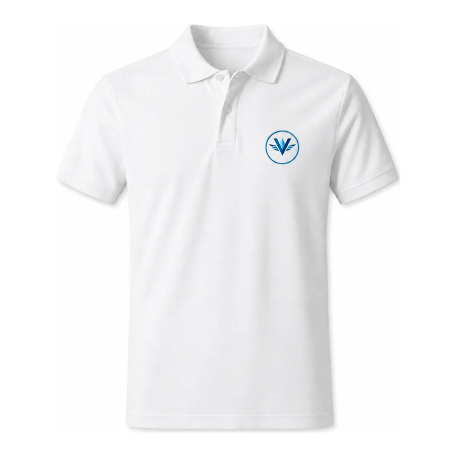 White polo shirt made by J&J United