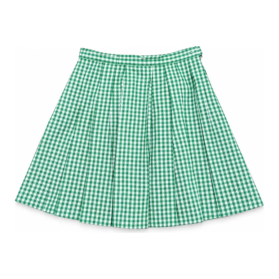 Green gingham skirt made by J&J United