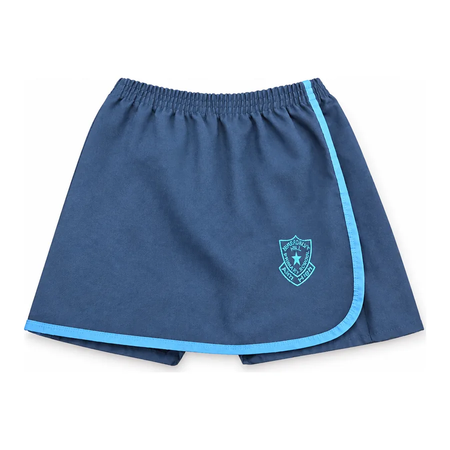 Grey with blue trim PE skort made by J&J United