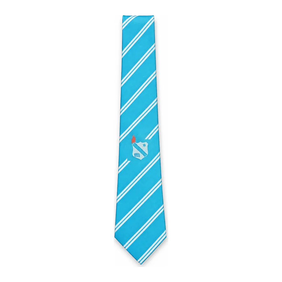 Sky blue with white stripes tie made by J&J United