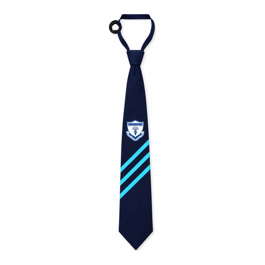 Navy with light blue stripes tie made by J&J United