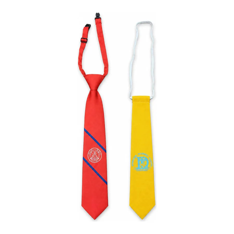 Red and yellow tie made by J&J United