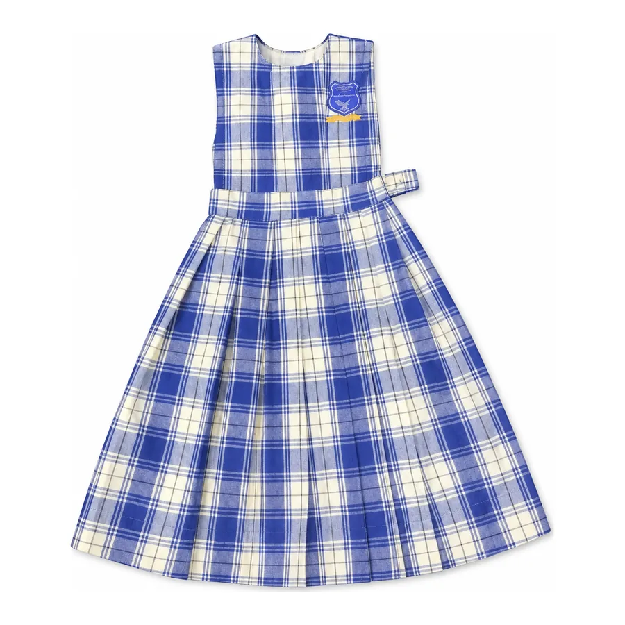 Blue and white plaid tunic made by J&J United